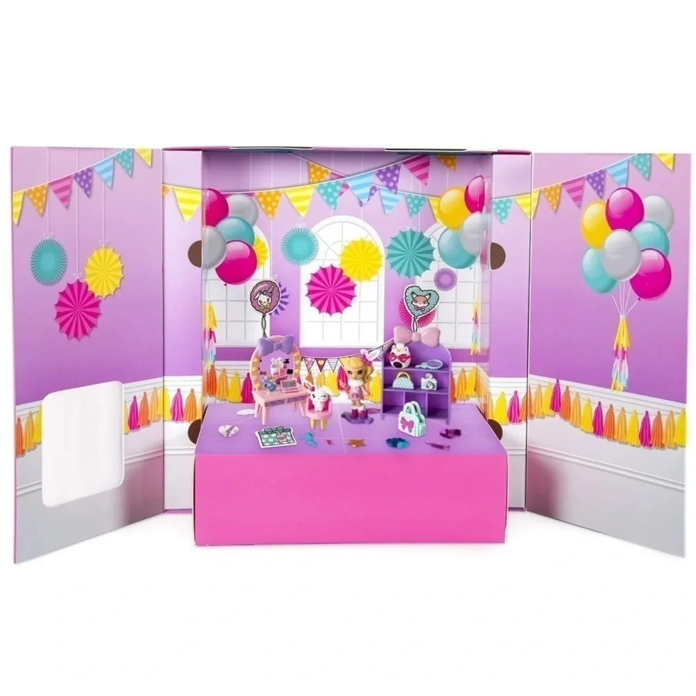 Brand New Party Popteenies Party Surprise Box Playset Collectible Mini Doll